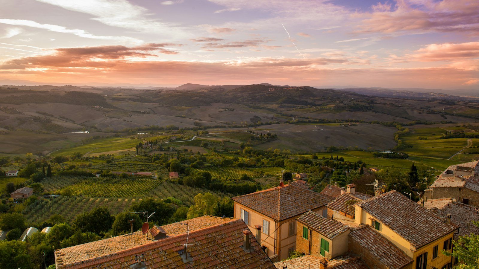 Colline del Chianti al tramonto